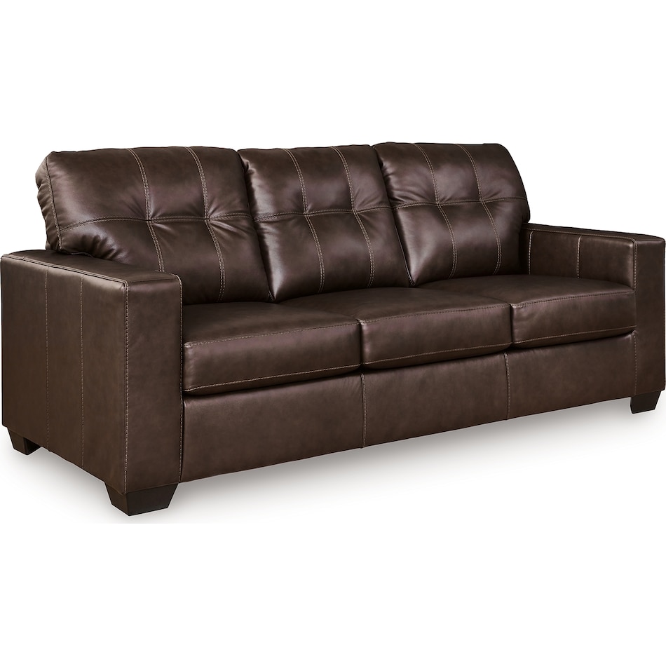 santorine dark brown leather sofa   