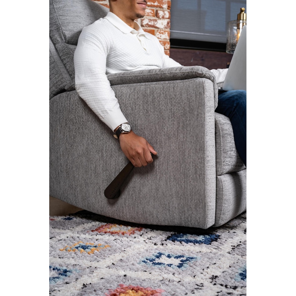 scheana grey swivel glider recliner   