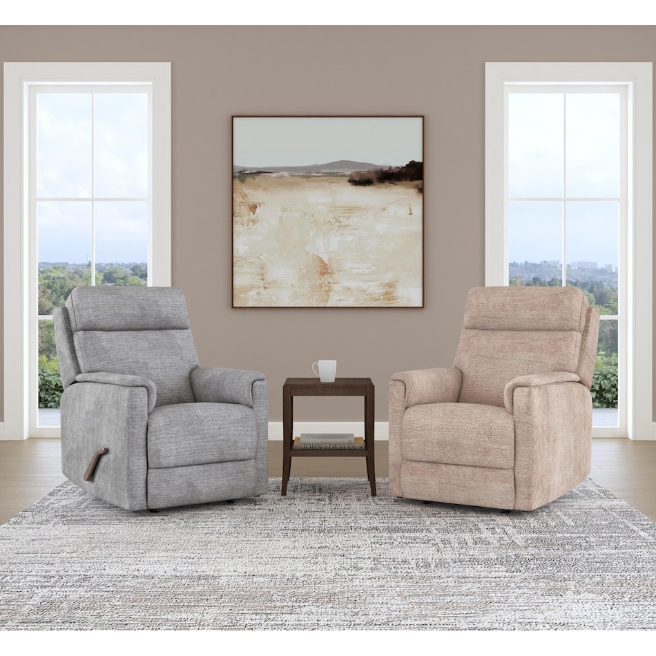 scheana grey swivel glider recliner   