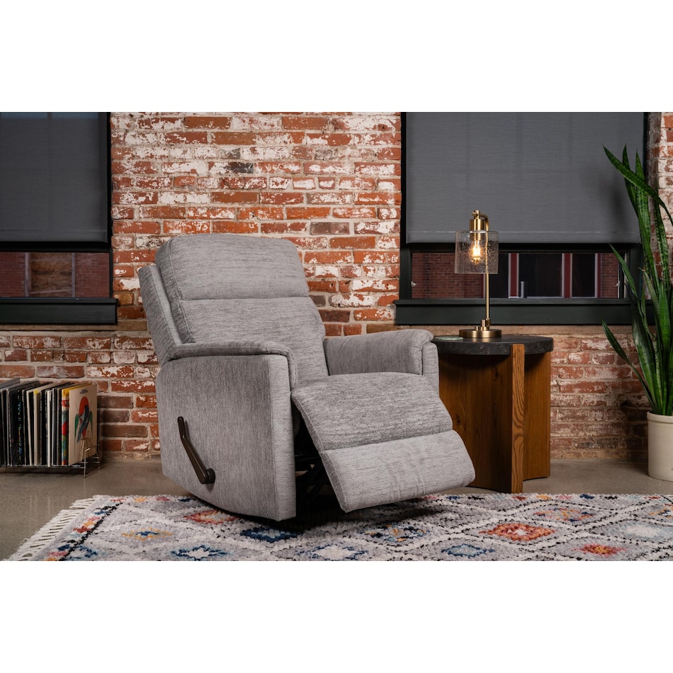 scheana grey swivel glider recliner   