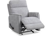 scheana moon gray swivel glider recliner   