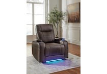 schooner rocks brown power wall recliner   