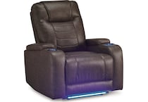 schooner rocks umber power wall recliner   