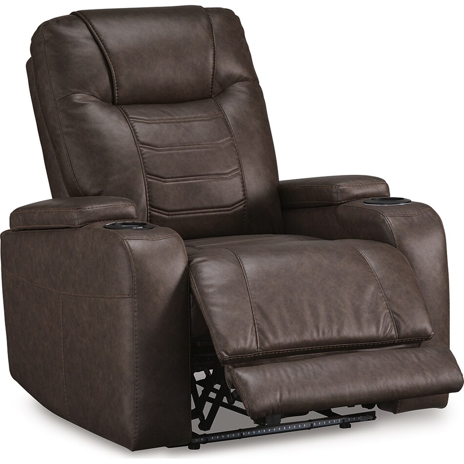 schooner rocks umber power wall recliner   