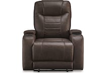 schooner rocks umber power wall recliner   