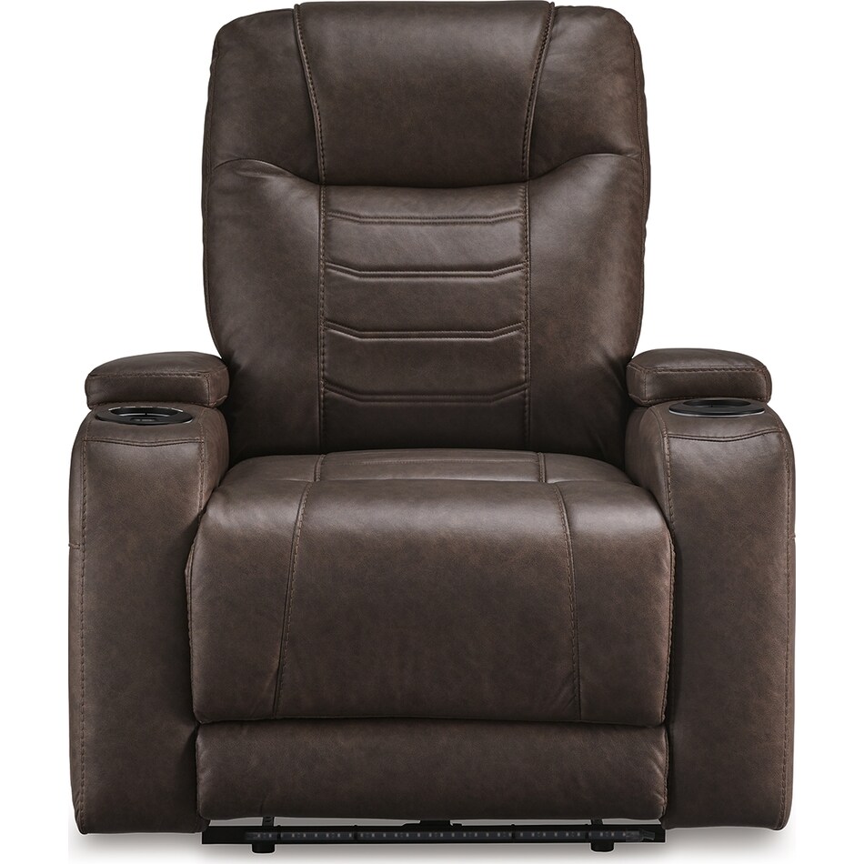 schooner rocks umber power wall recliner   
