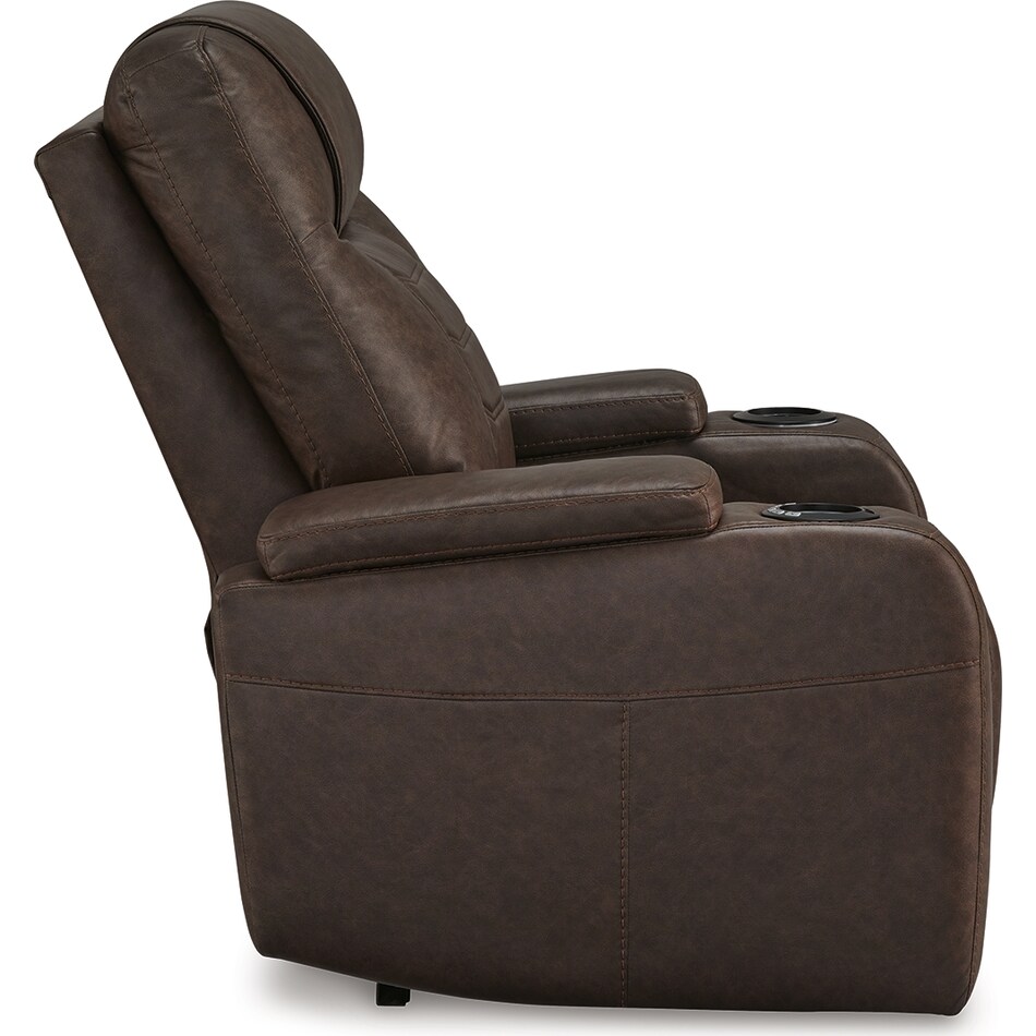 schooner rocks umber power wall recliner   
