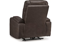 schooner rocks umber power wall recliner   