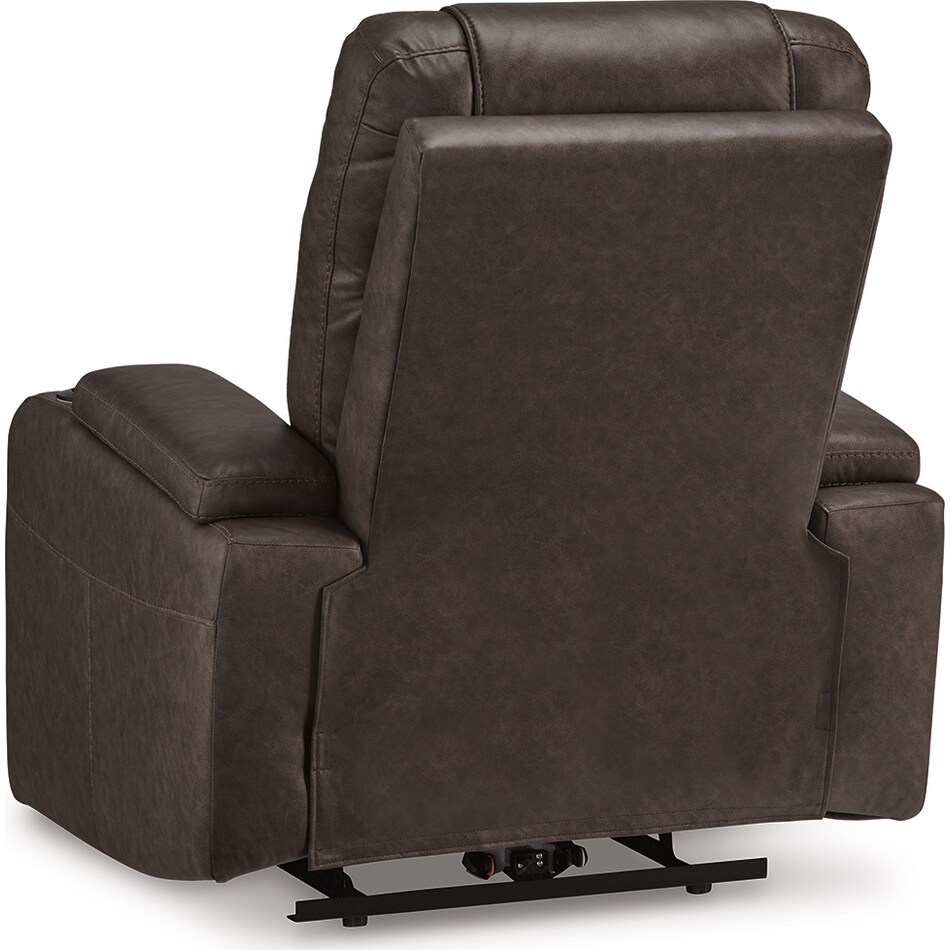 schooner rocks umber power wall recliner   