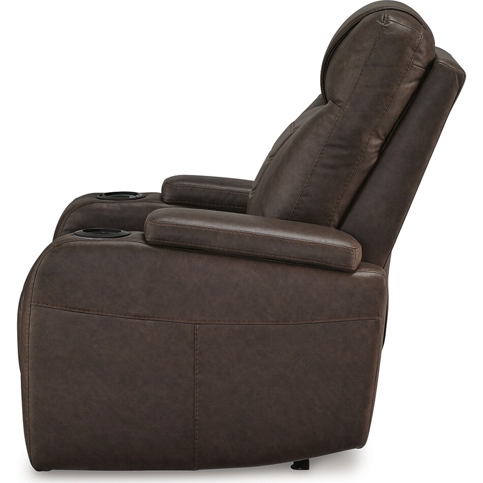 schooner rocks umber power wall recliner   
