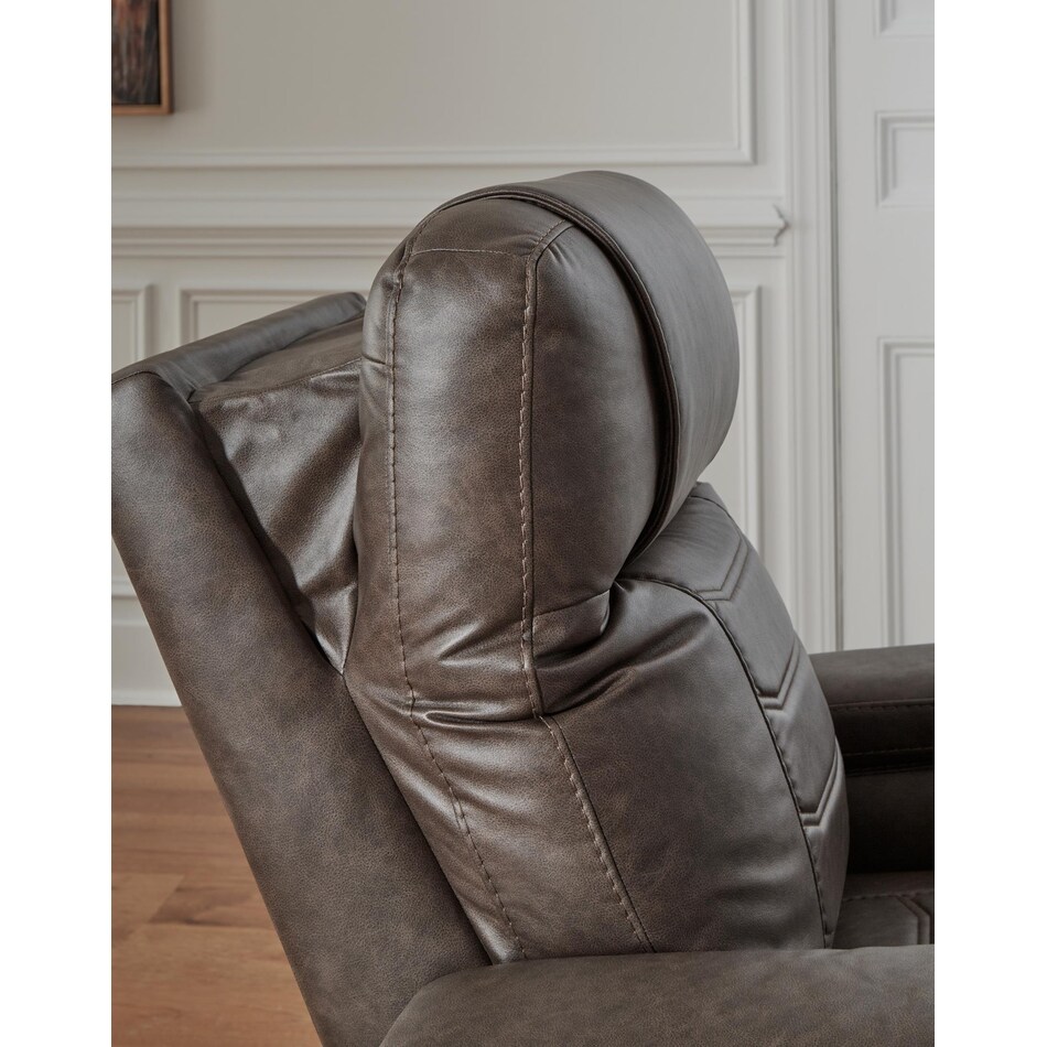 schooner rocks umber power wall recliner   