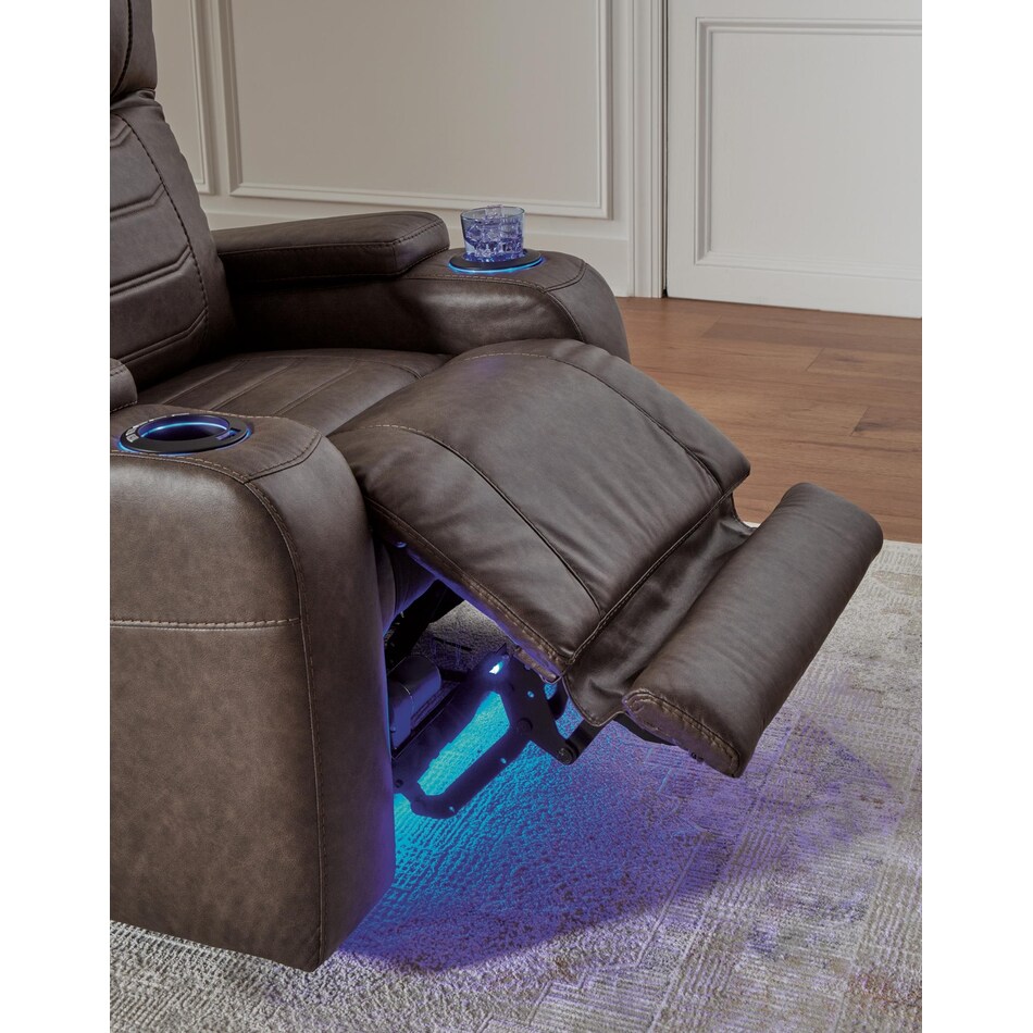 schooner rocks umber power wall recliner   