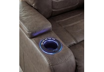 schooner rocks umber power wall recliner   