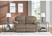 scranto brown reclining loveseat   