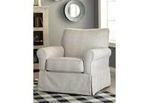 searcy white accent chair   