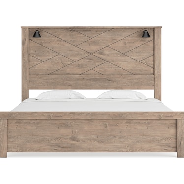 SENNIBERG PANEL BED WITH LIGHTS