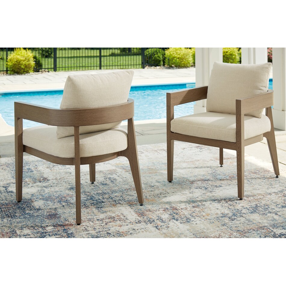 serene bay beige arm chair   