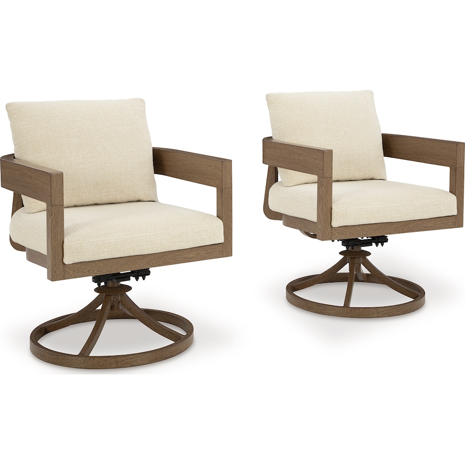 serene bay beige swivel chair   