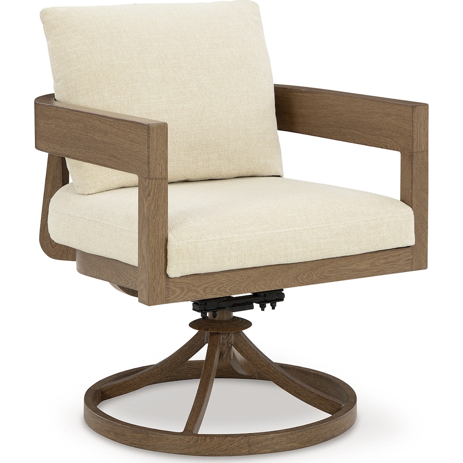 serene bay beige swivel chair   