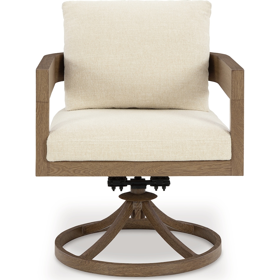 serene bay beige swivel chair   