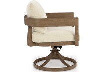 serene bay beige swivel chair   
