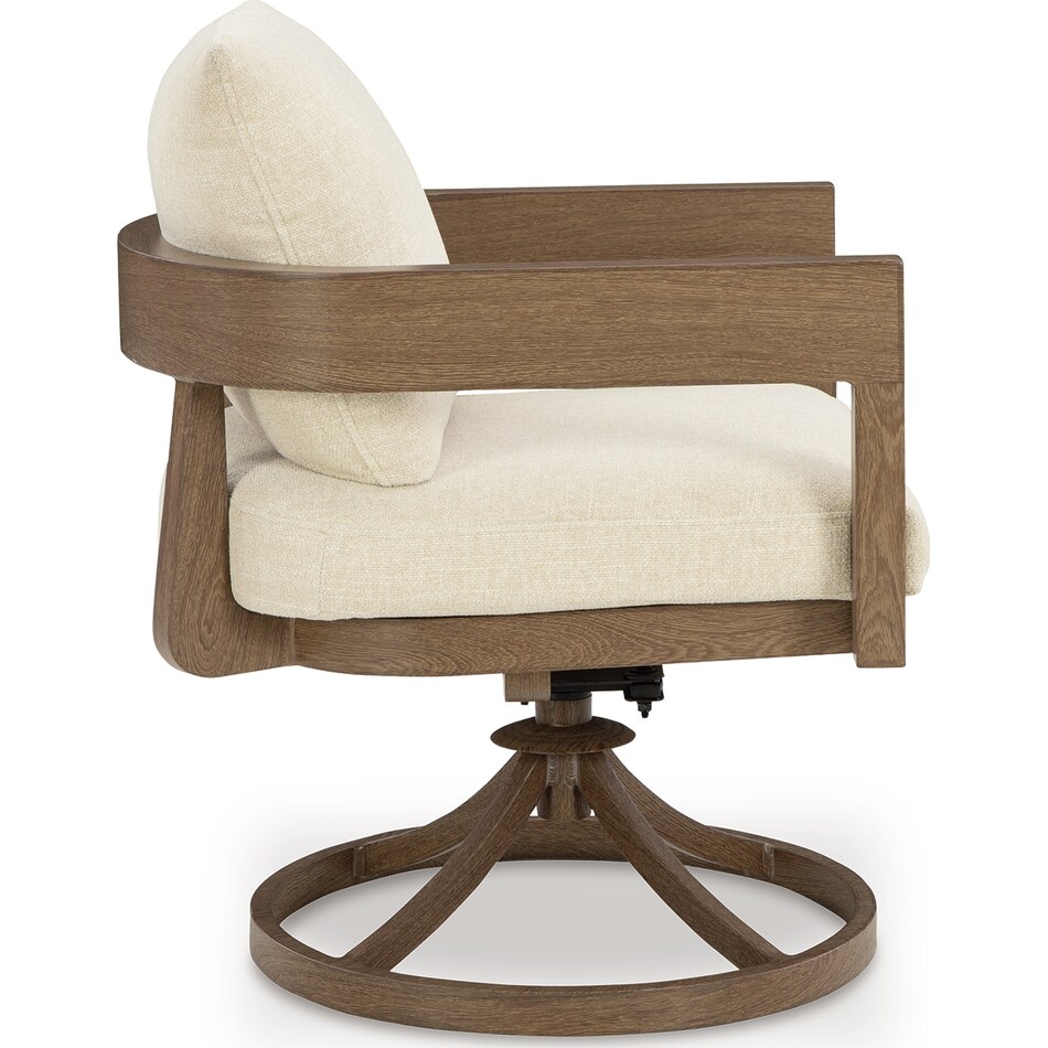serene bay beige swivel chair   