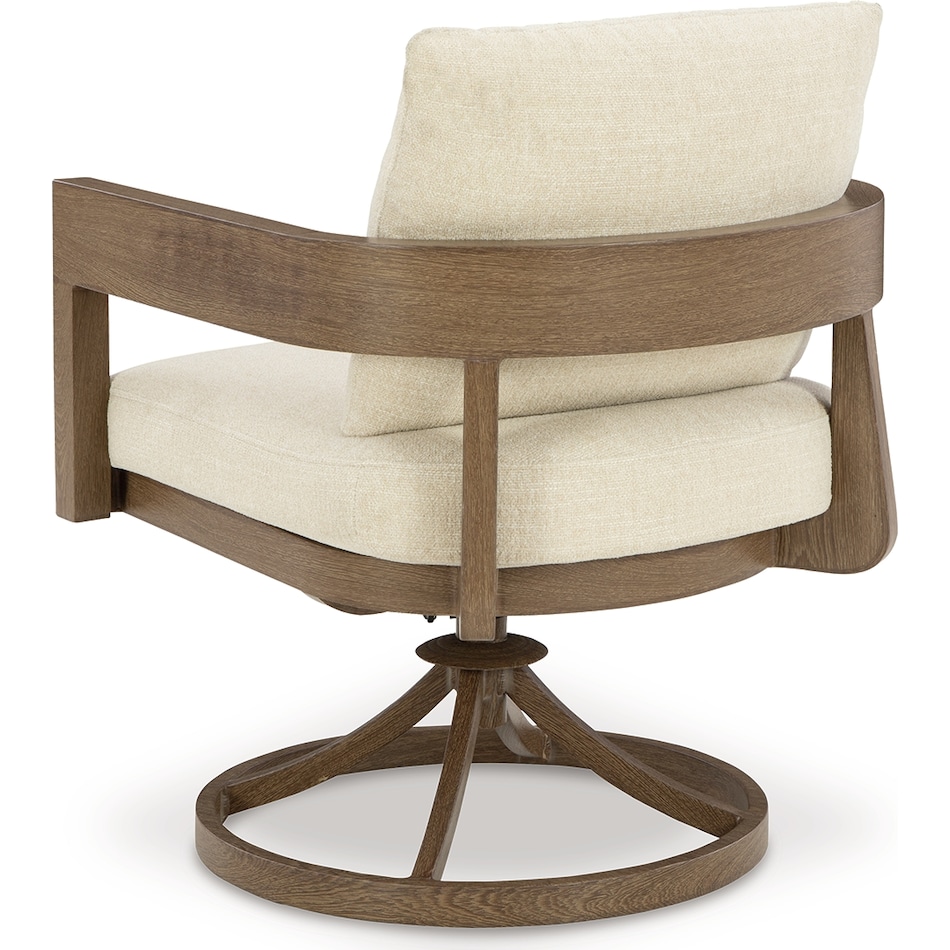 serene bay beige swivel chair   