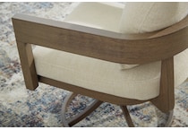 serene bay beige swivel chair   