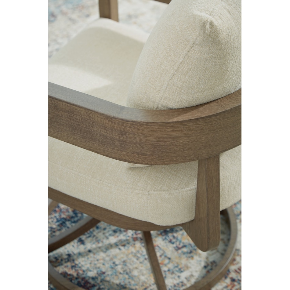 serene bay beige swivel chair   