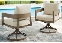 serene bay beige swivel chair   