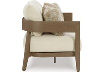 serene bay dark brown white loveseat   