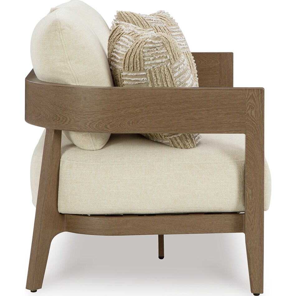 serene bay dark brown white loveseat   