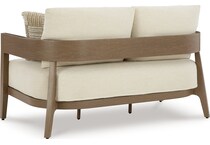 serene bay dark brown white loveseat   