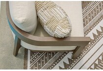 serene bay dark brown white loveseat   