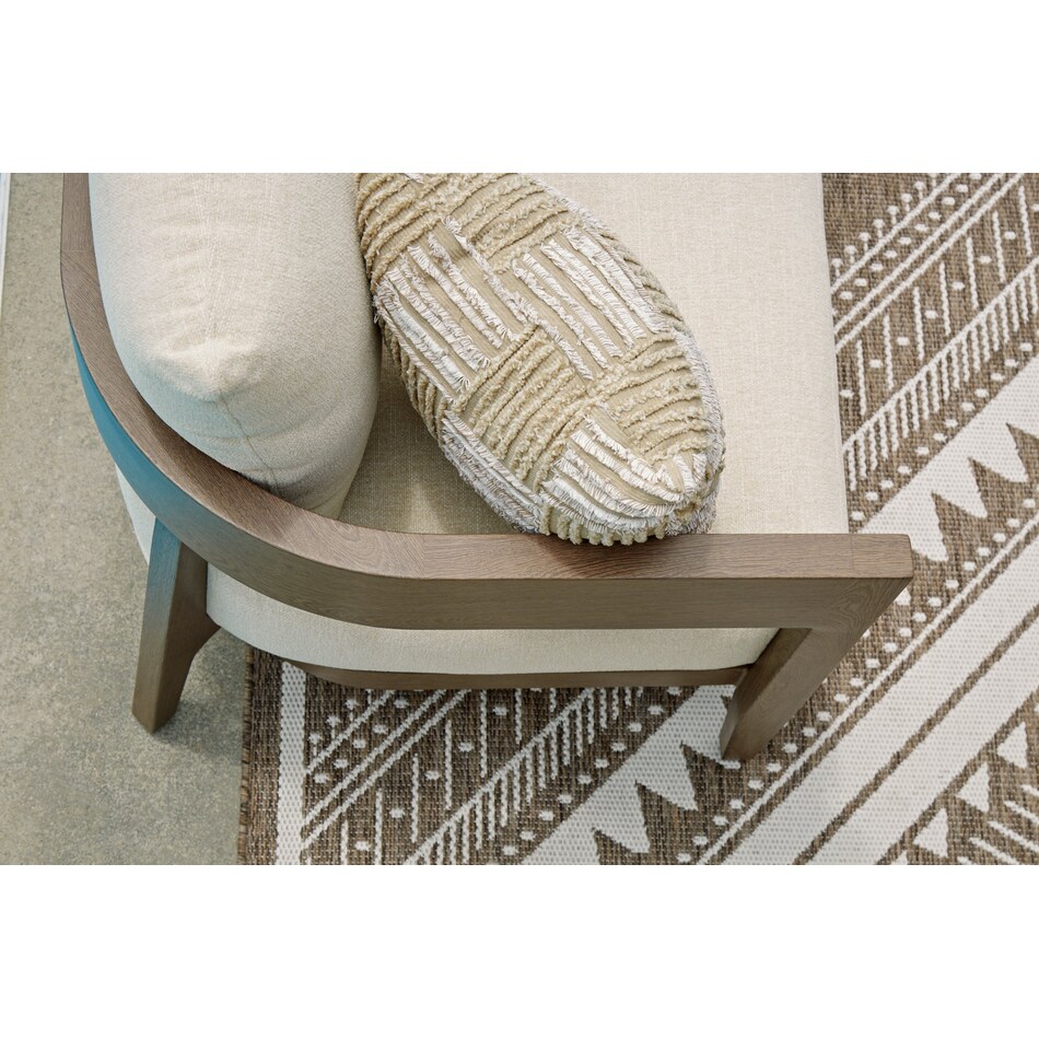 serene bay dark brown white loveseat   