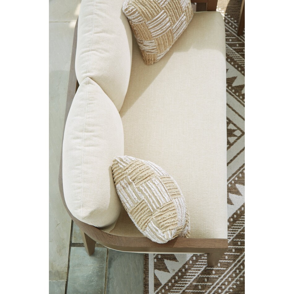 serene bay dark brown white loveseat   