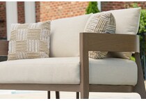 serene bay dark brown white loveseat   