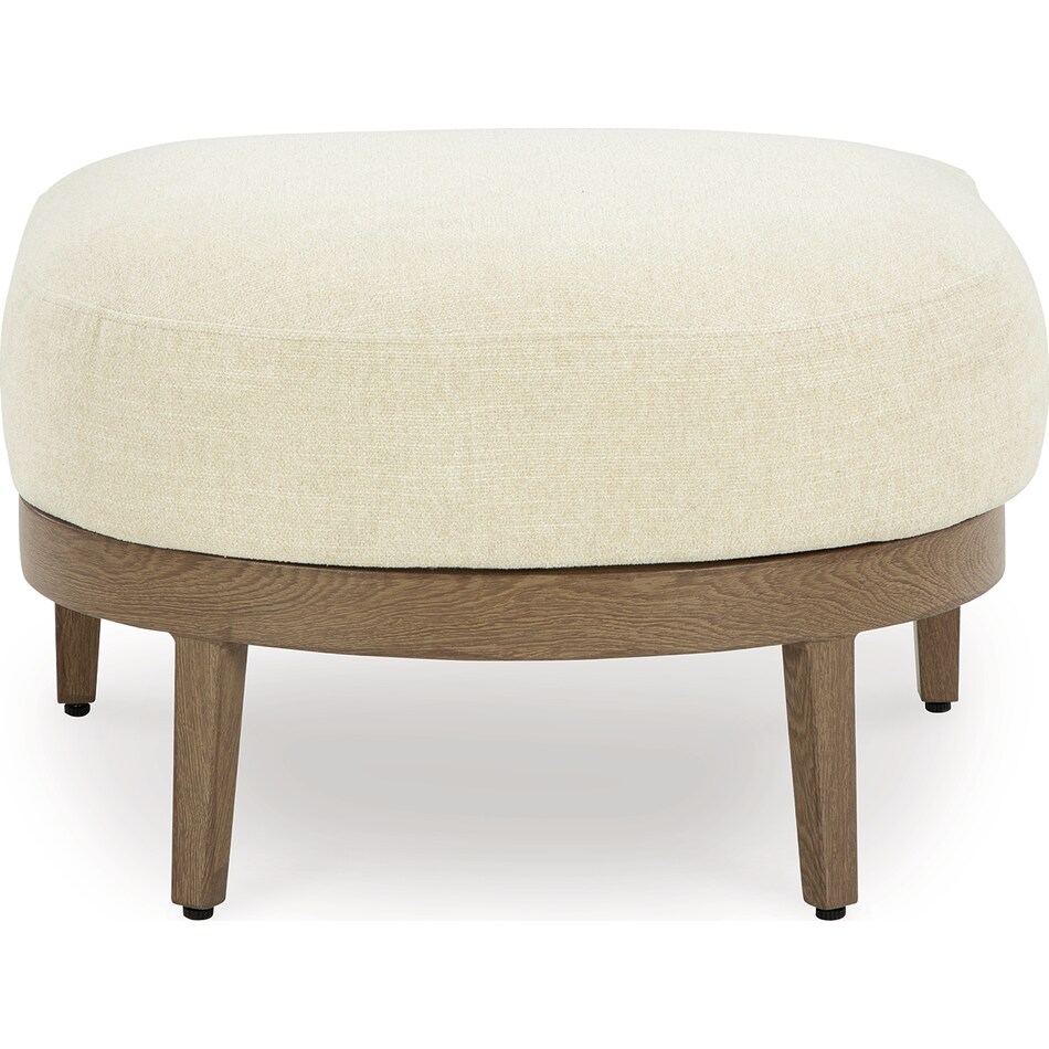 serene bay dark brown white ottoman   