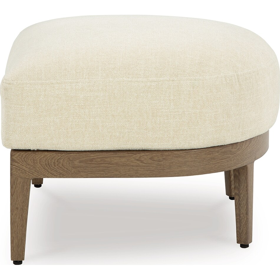 serene bay dark brown white ottoman   