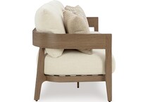 serene bay dark brown white sofa   