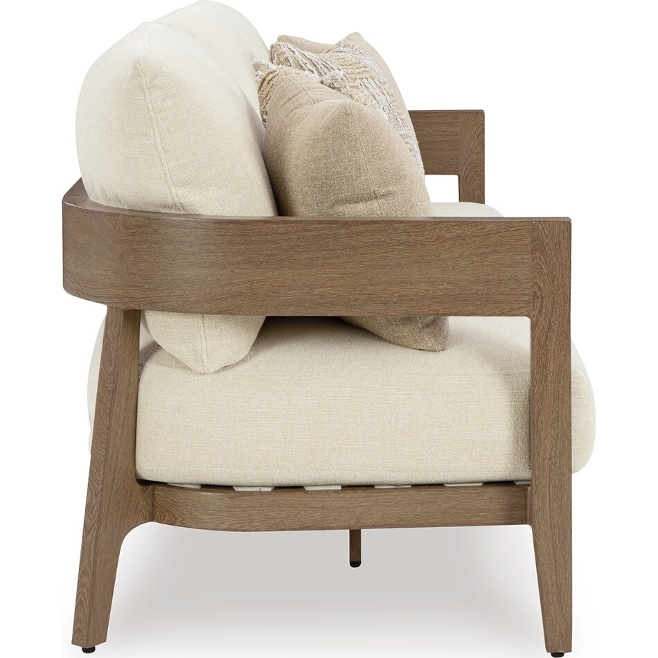 serene bay dark brown white sofa   