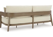 serene bay dark brown white sofa   