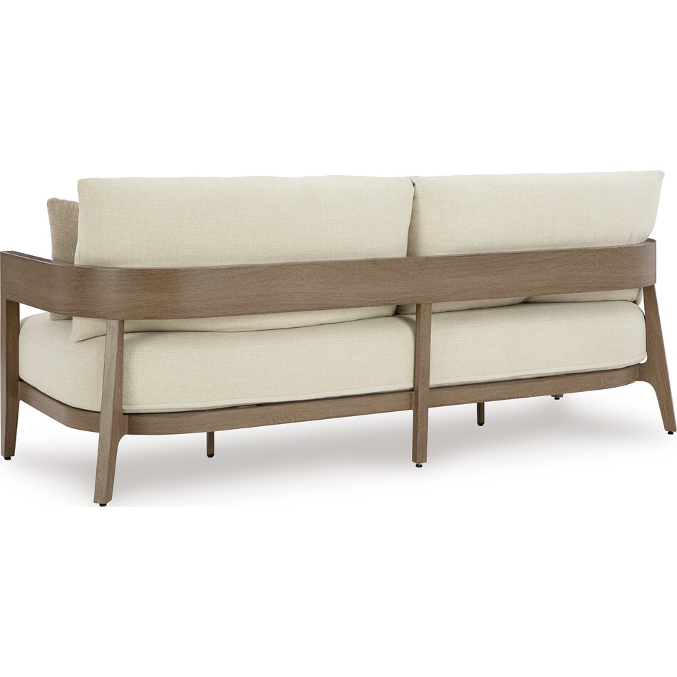 serene bay dark brown white sofa   