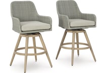 seton creek beige gray barstool outdoor   