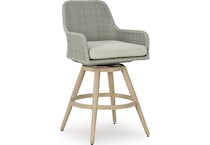 seton creek beige gray barstool outdoor   