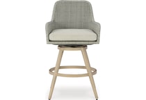 seton creek beige gray barstool outdoor   