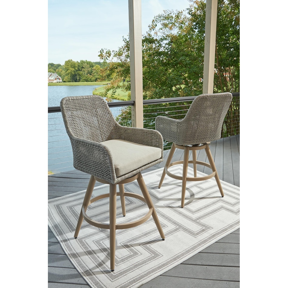seton creek grey barstool outdoor   
