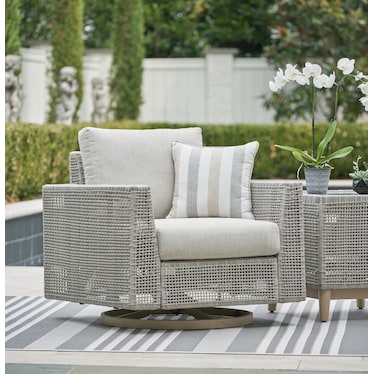 SETON CREEK OUTDOOR SWIVEL LOUNGE WITH CUSHION