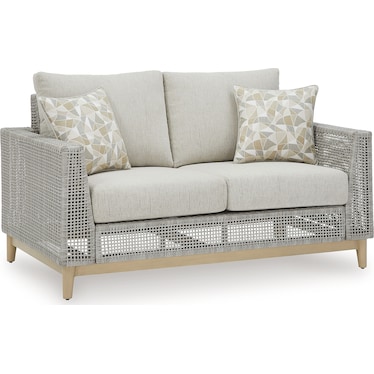 SETON CREEK OUTDOOR LOVESEAT WITH CUSHION