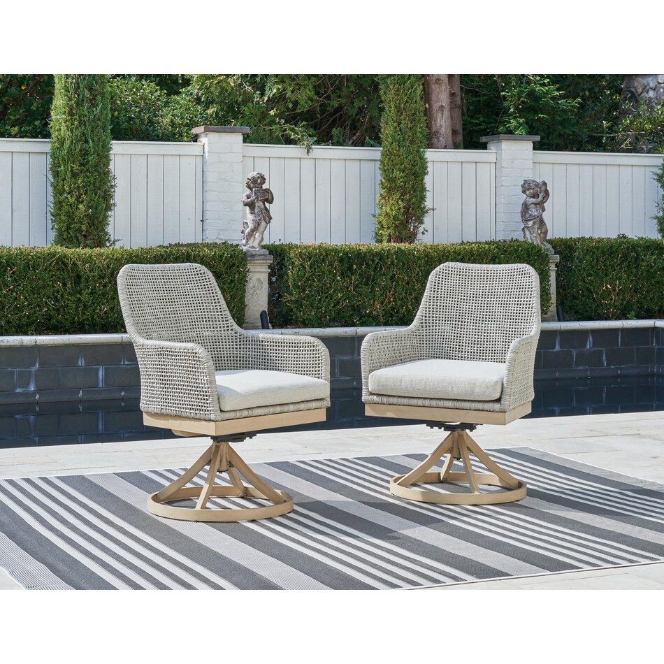 seton creek grey swivel chair   